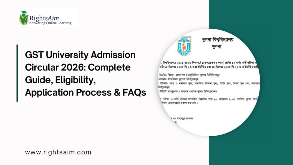 GST University Admission Circular