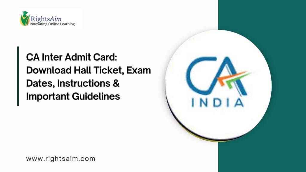 CA Inter Admit Card
