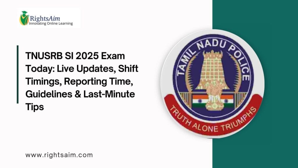 TNUSRB SI 2025 Exam Today