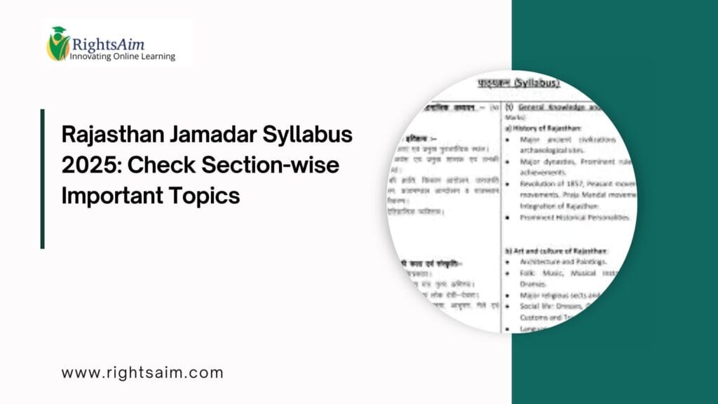 Rajasthan Jamadar Syllabus