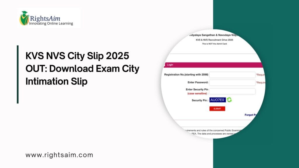 KVS NVS City Slip 2025