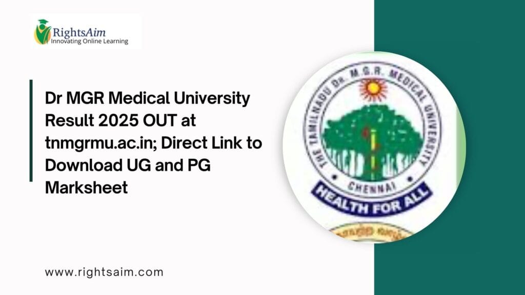 Dr MGR Medical University Result 2025