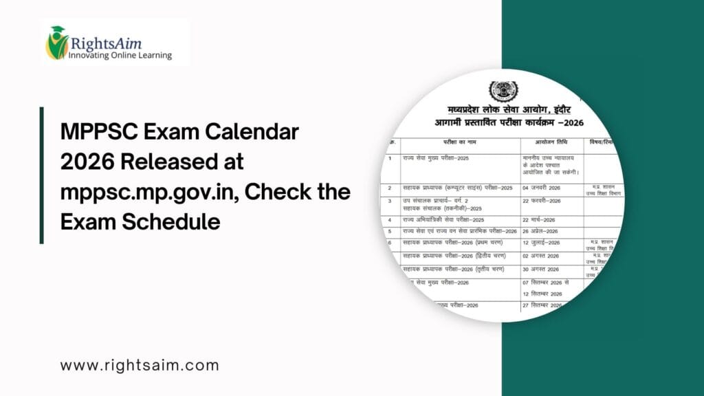 MPPSC Exam Calendar 2026