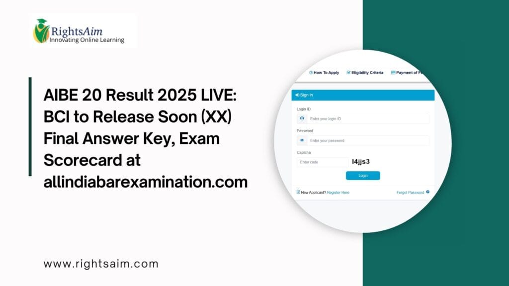 AIBE 20 Result 2025 LIVE: BCI to Release Soon (XX) Final Answer Key