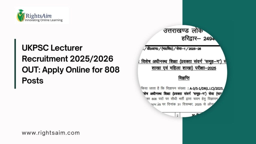 UKPSC Lecturer Recruitment