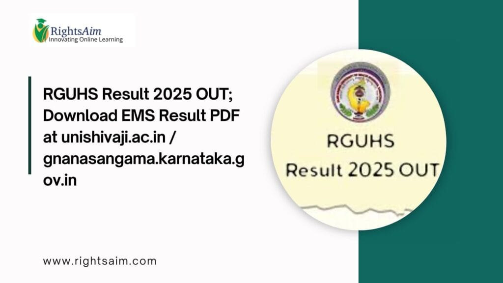 RGUHS Result 2025 OUT