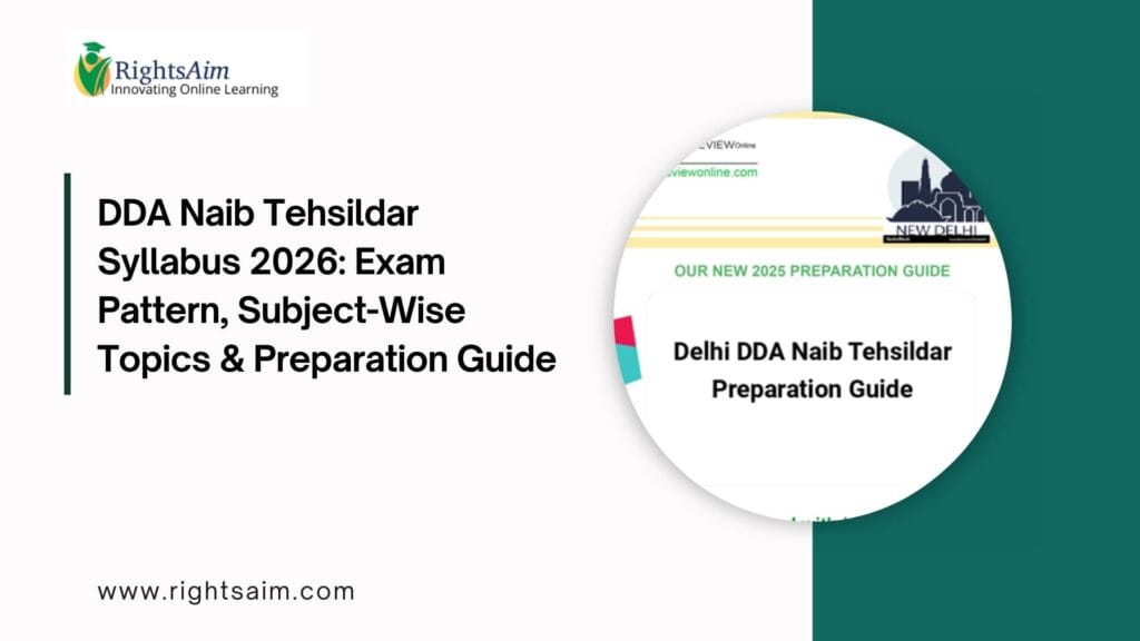 DDA Naib Tehsildar Syllabus 2026
