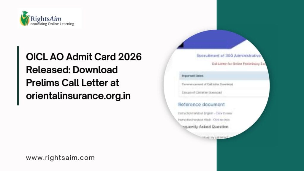 OICL AO Admit Card 2026