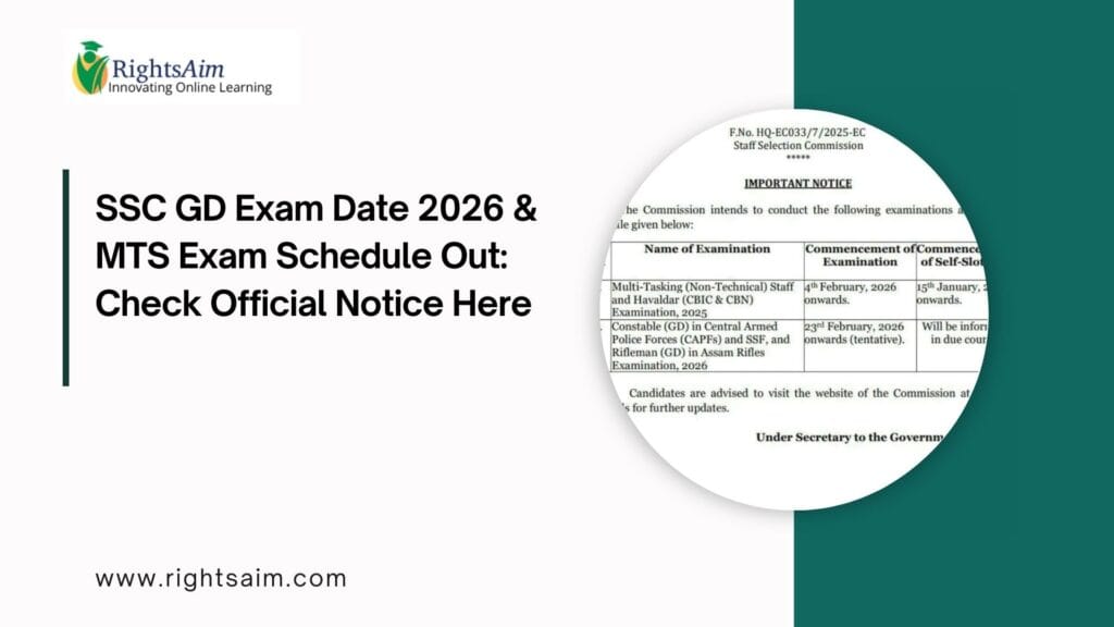 SSC GD Exam Date 2026 & MTS Exam Schedule Out