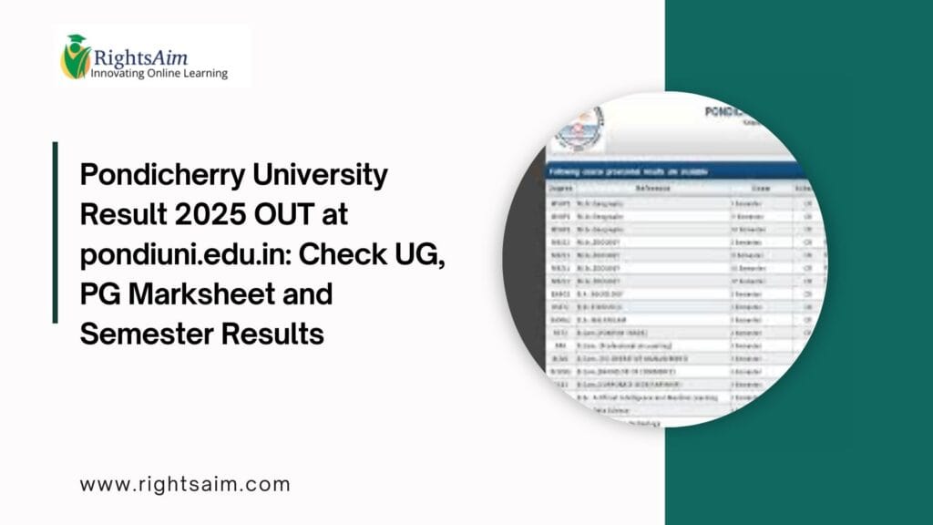 Pondicherry University Result 2025