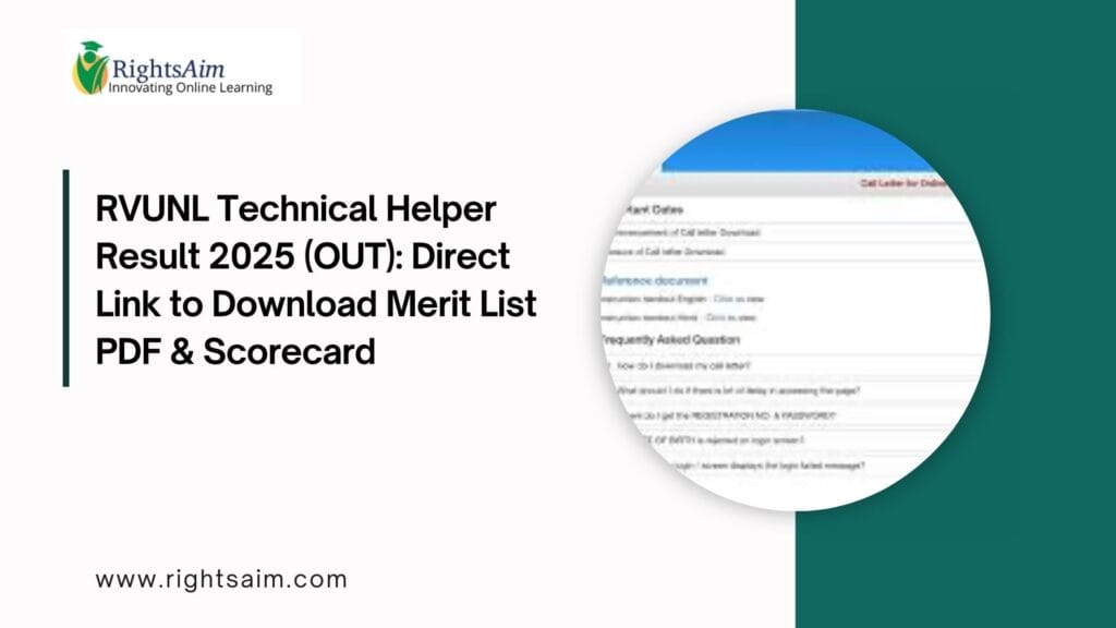 RVUNL Technical Helper Result 2025 (OUT)