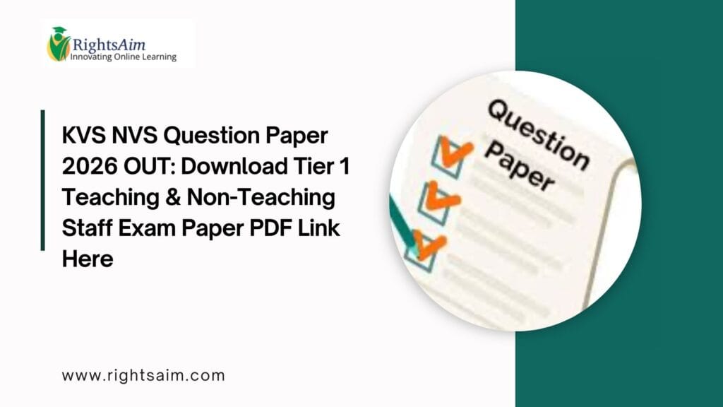 KVS NVS Question Paper 2026