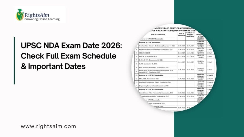 UPSC NDA Exam Date 2026
