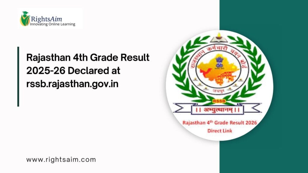 Rajasthan 4th Grade Result 2025-26