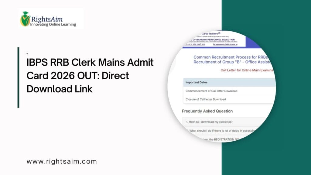 IBPS RRB Clerk Mains Admit Card 2026