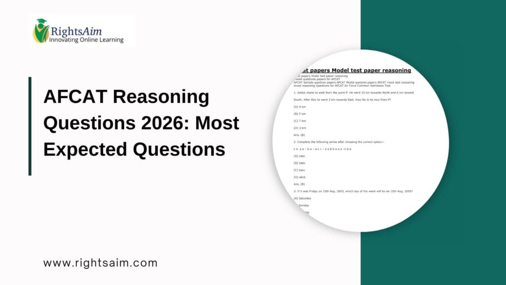 AFCAT Reasoning Questions 2026