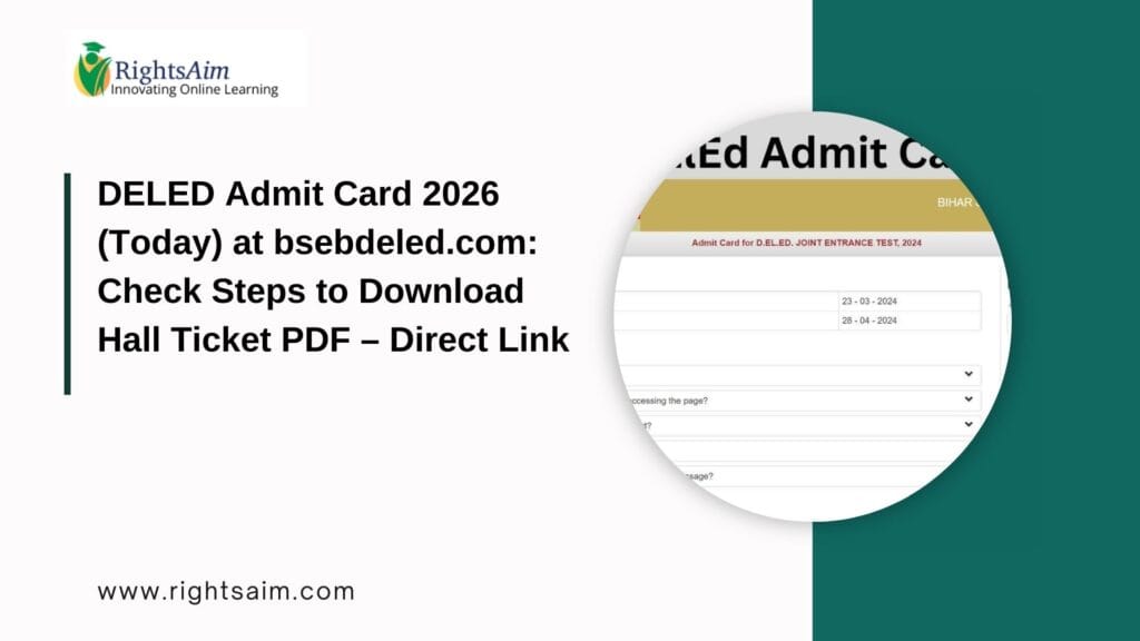 DELED Admit Card 2026