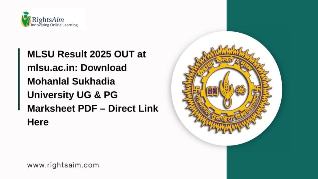 MLSU Result 2025 OUT at mlsu.ac.in