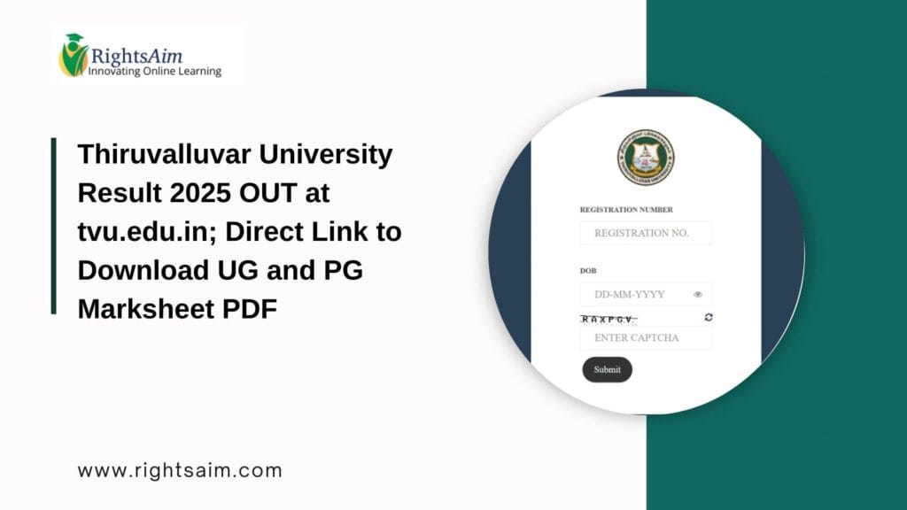 Thiruvalluvar University Result 2025