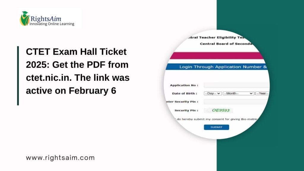 CTET Exam Hall Ticket 2025