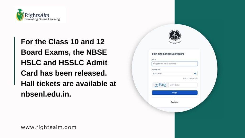 For the Class 10 and 12 Board Exams, the NBSE HSLC and HSSLC Admit Card