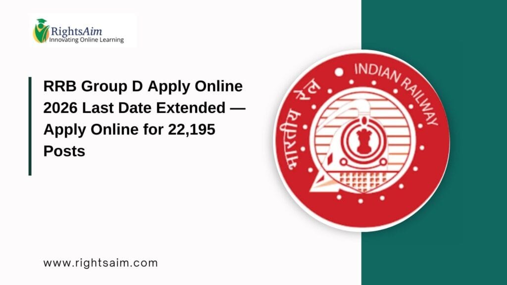 RRB Group D Apply Online 2026
