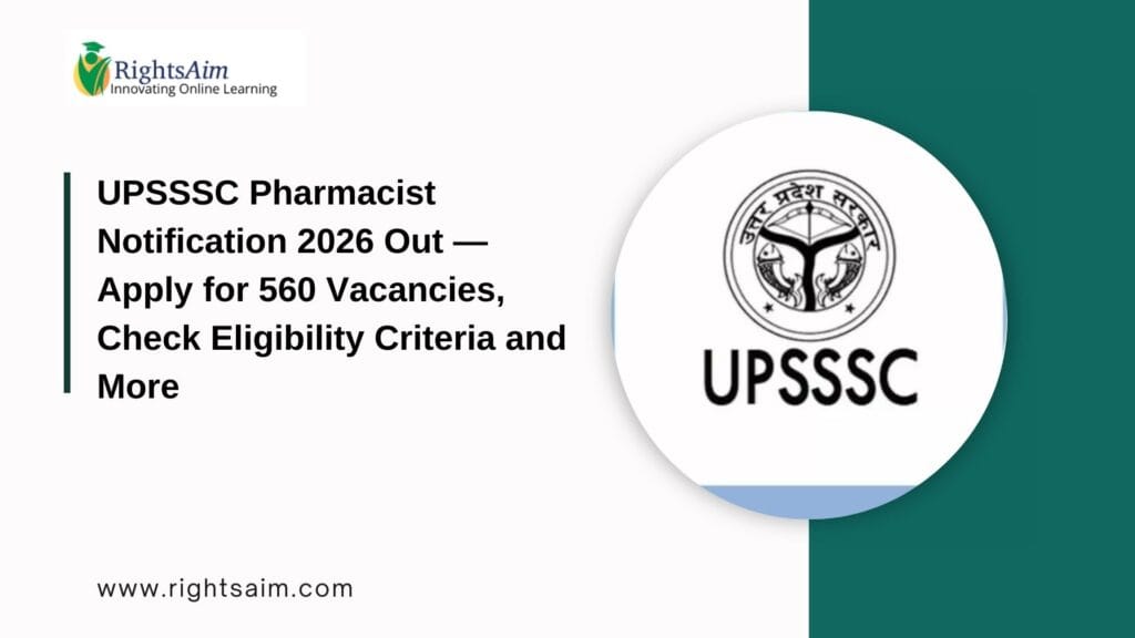 UPSSSC Pharmacist Notification 2026 Out