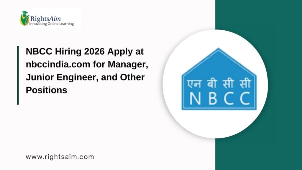 NBCC Hiring 2026 Apply at nbccindia.com