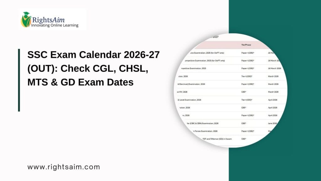SSC Exam Calendar 2026-27