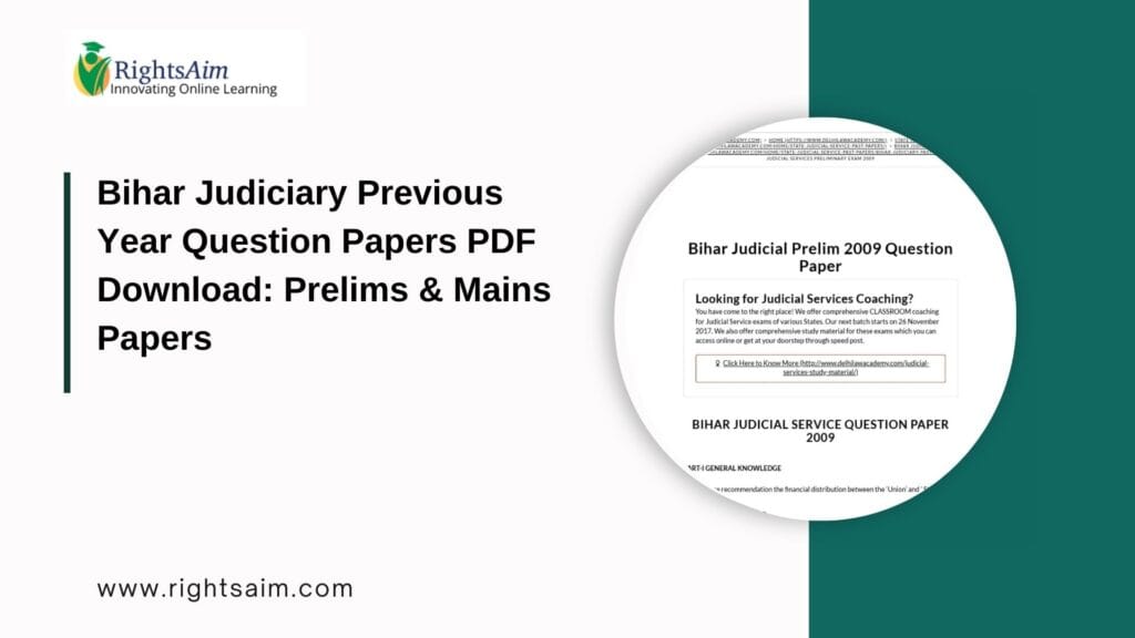 Bihar Judiciary Previous Year Question Papers PDF