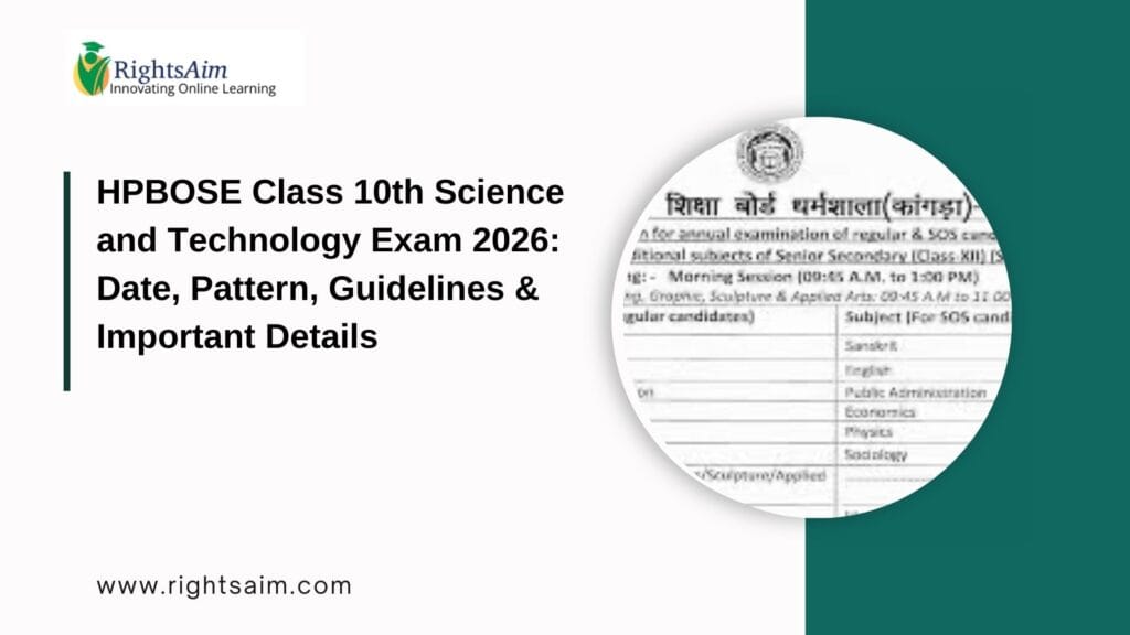HPBOSE Class 10th Science and Technology Exam 2026