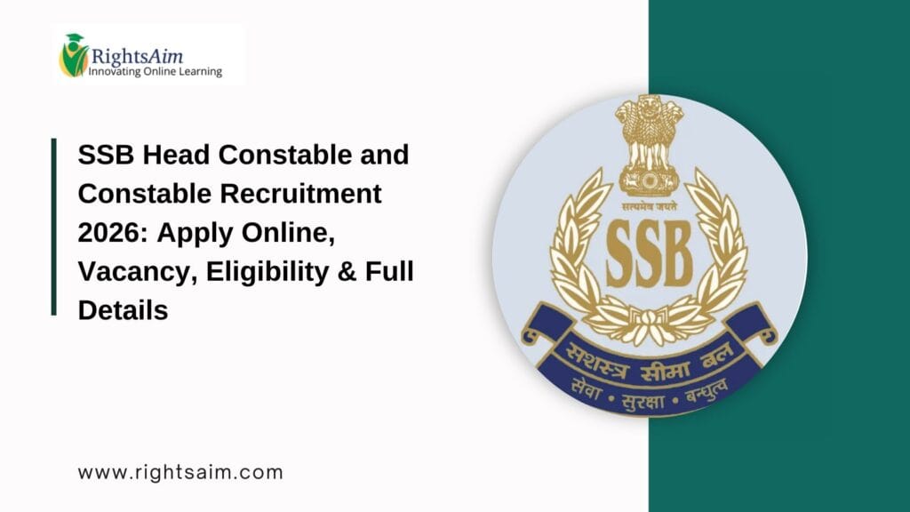 SSB Head Constable and Constable Recruitment 2026