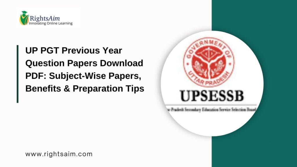 UP PGT Previous Year Question Papers Download PDF