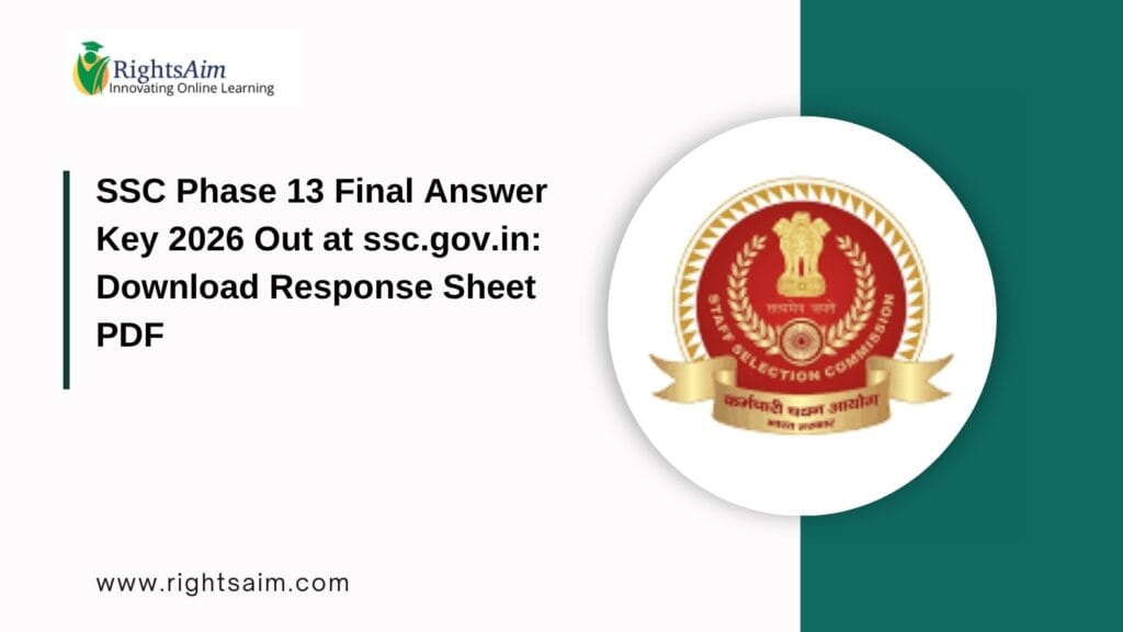 SSC Phase 13 Final Answer Key 2026 Out at ssc.gov.in