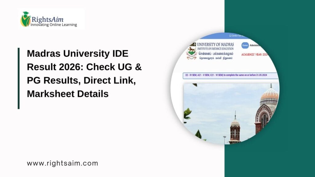 Madras University IDE Result 2026