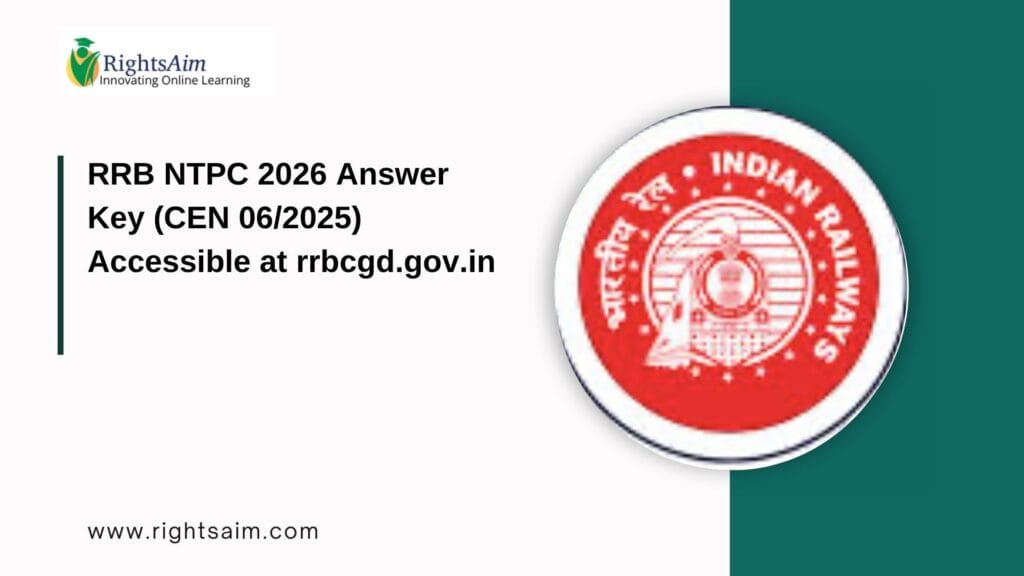 RRB NTPC 2026 Answer Key (CEN 06/2025)