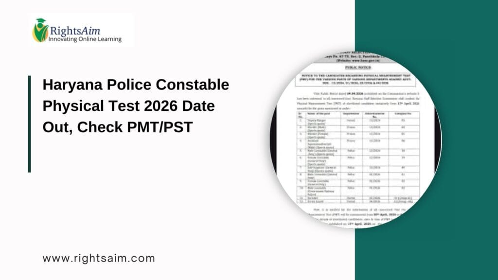 Haryana Police Constable Physical Test 2026