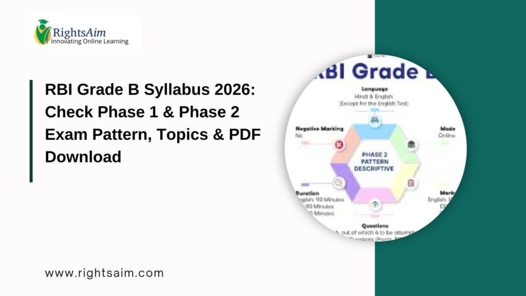 RBI Grade B Syllabus 2026: Check Phase 1 & Phase 2 Exam Pattern, Topics & PDF Download