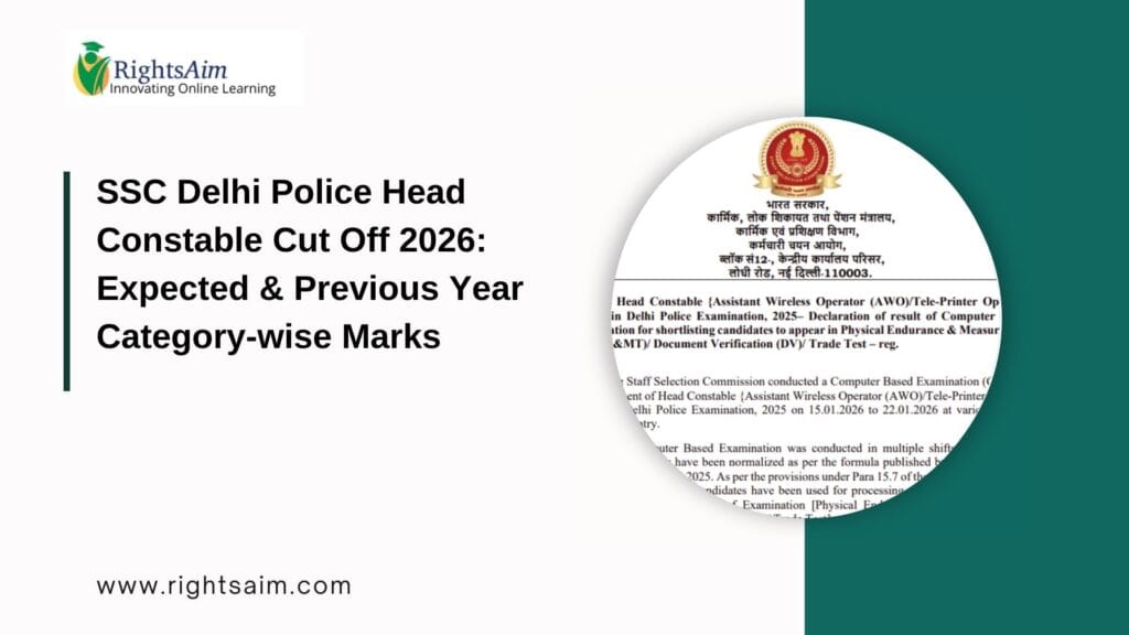 SSC Delhi Police Head Constable Cut Off