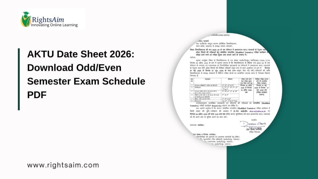 AKTU Date Sheet 2026