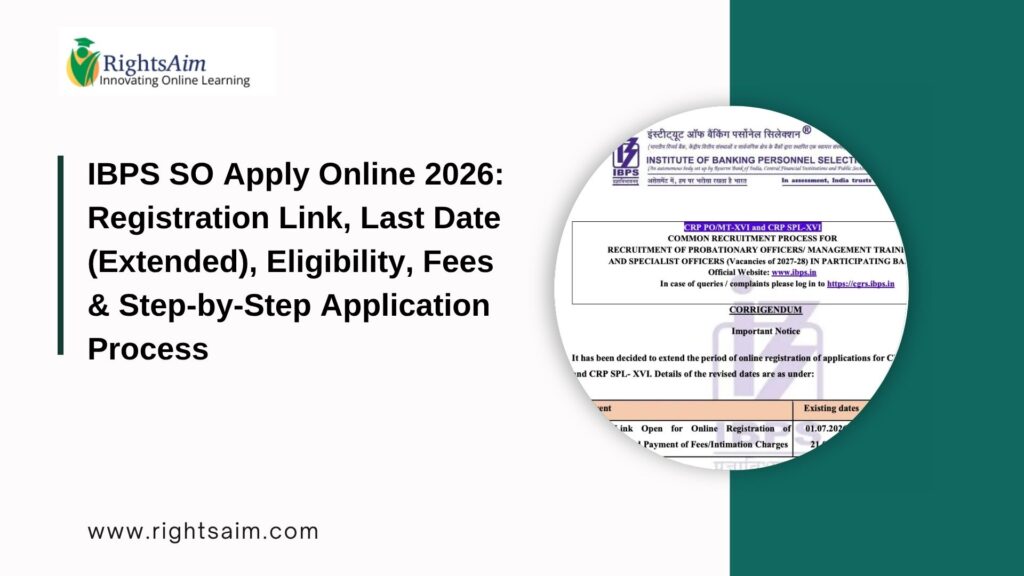 IBPS SO Apply Online 2026