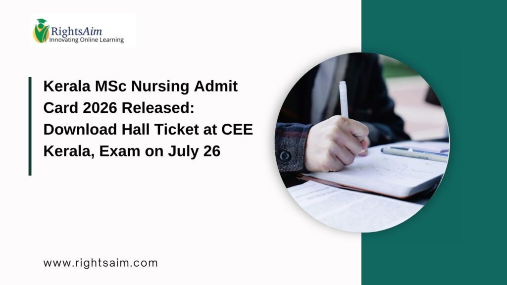 Kerala MSc Nursing Admit Card 2026