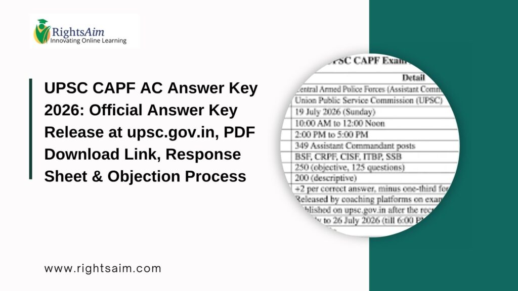 UPSC CAPF AC Answer Key 2026