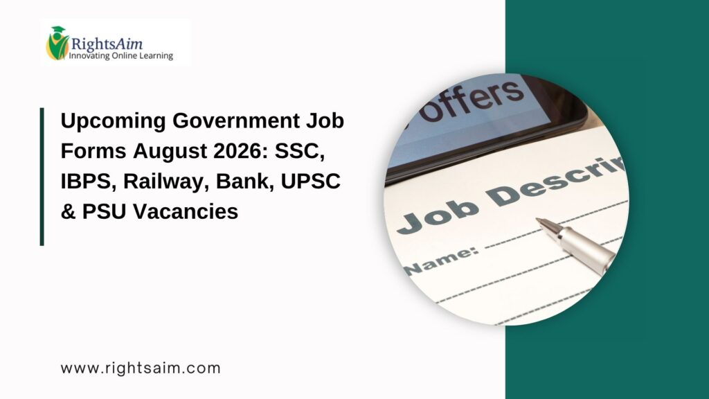 Upcoming Government Job Forms August 2026
