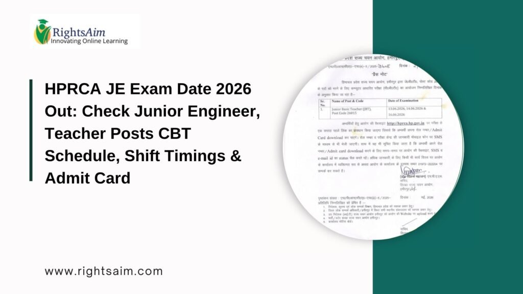 HPRCA JE Exam Date 2026