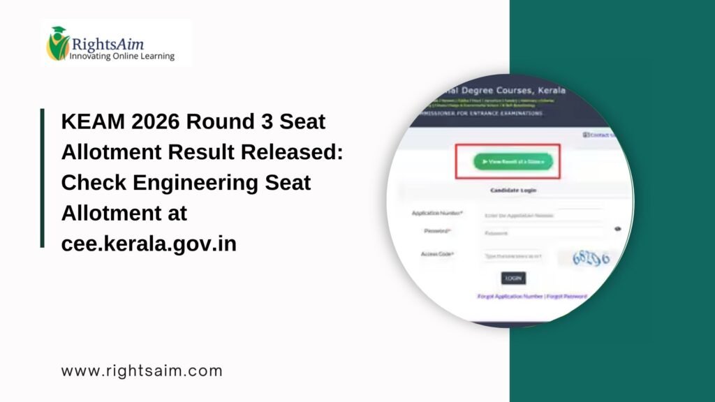 KEAM 2026 Round 3 Seat Allotment Result