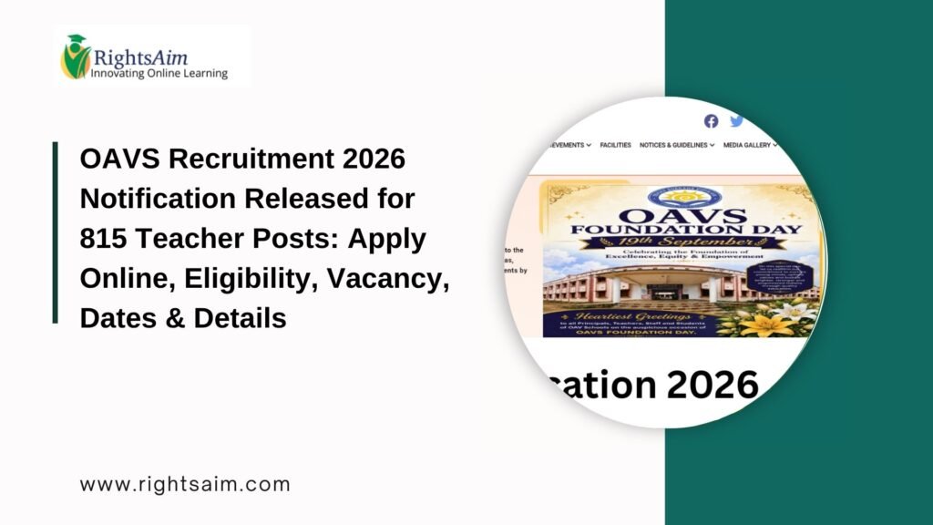 OAVS Recruitment 2026