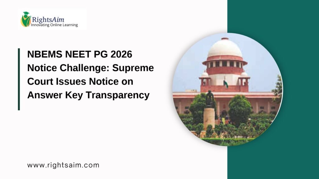NBEMS NEET PG 2026 Notice Challenge